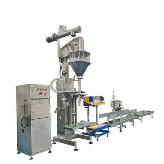 Milk Powder Bag Packing Machine Fills 25kgs Open Mouth Bags