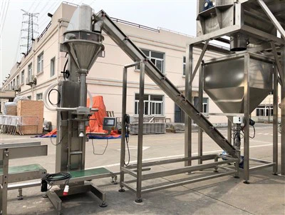 ماكينة تعبئة مسحوق اكياس 25 كجم